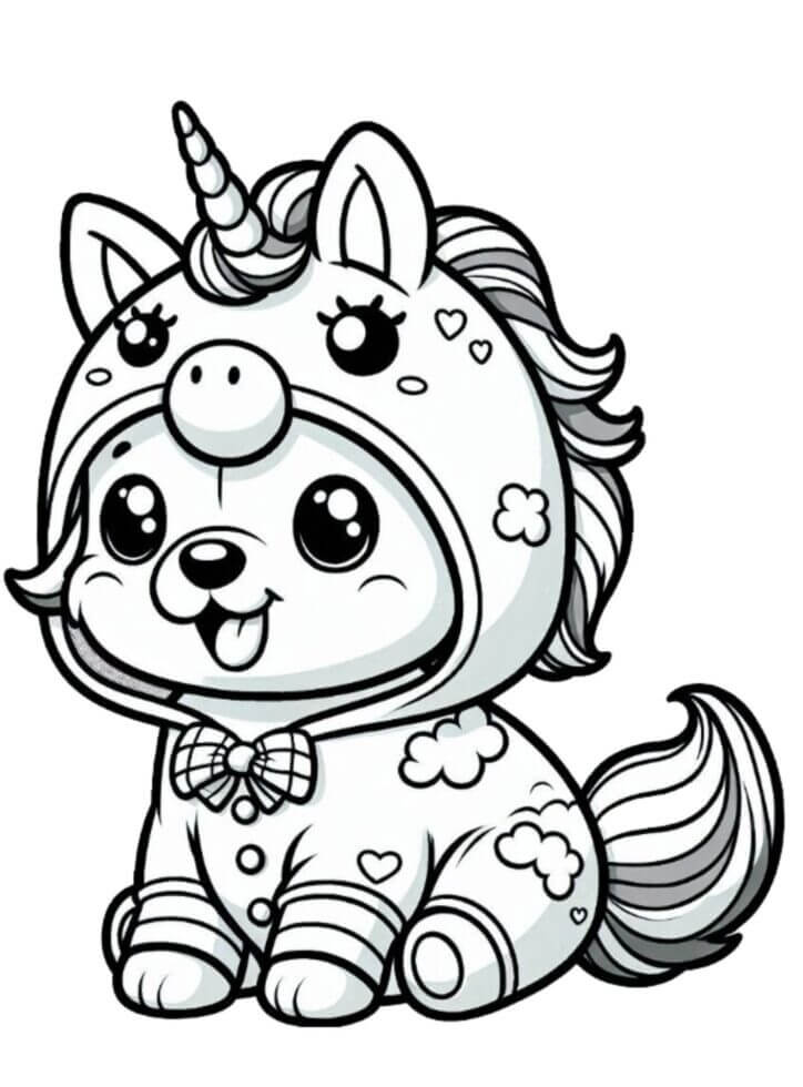 Desenho de Unicórnios para imprimir