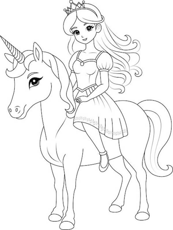 Desenho de Unicórnios para imprimir