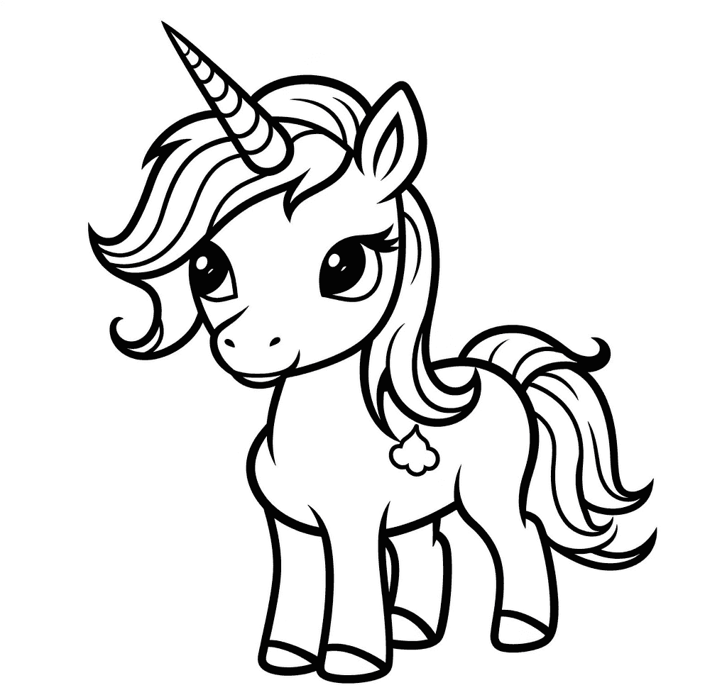 Desenho de Unicórnios para imprimir