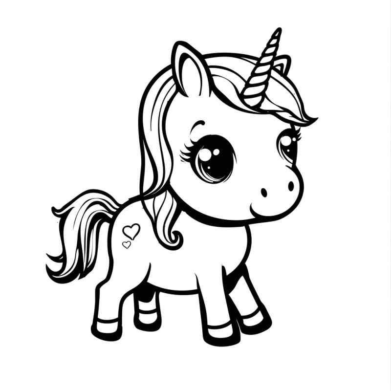 Desenho de Unicórnios para imprimir