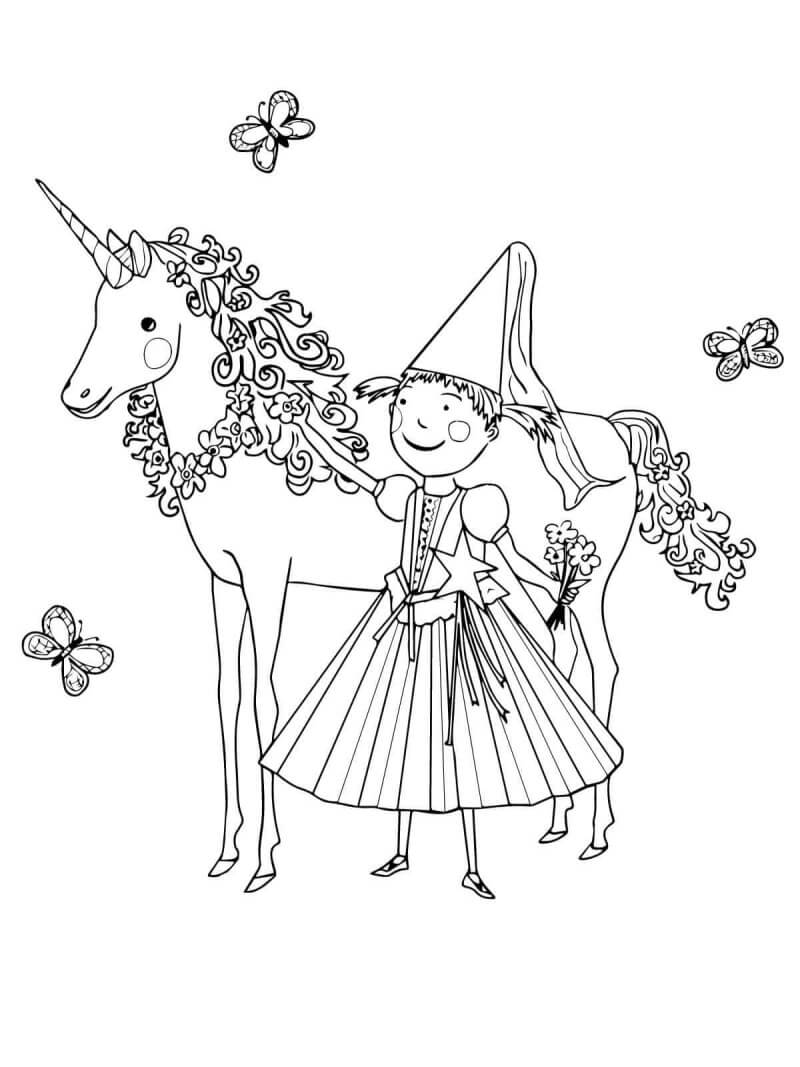 Desenho de Unicórnios para imprimir