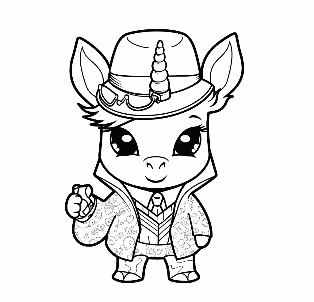 Desenho de Unicórnios para imprimir