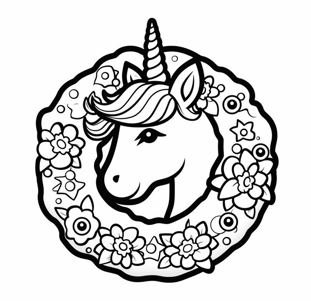 Desenho de Unicórnios para imprimir