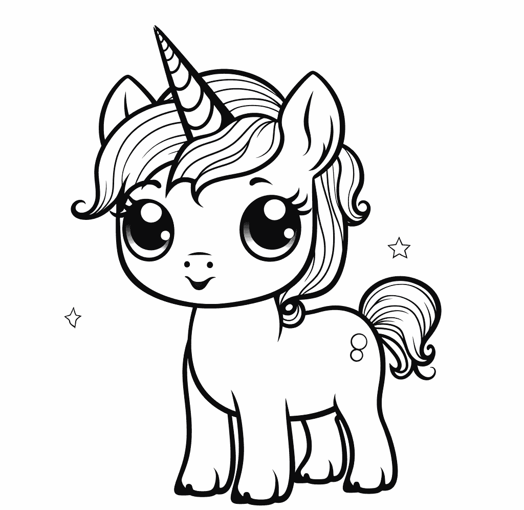 Desenho de Unicórnios para imprimir