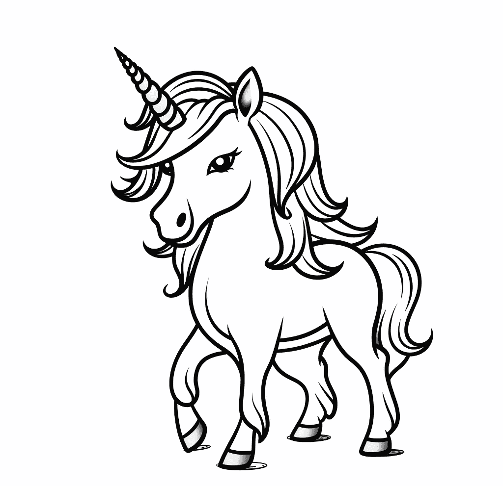 Desenho de Unicórnios para imprimir