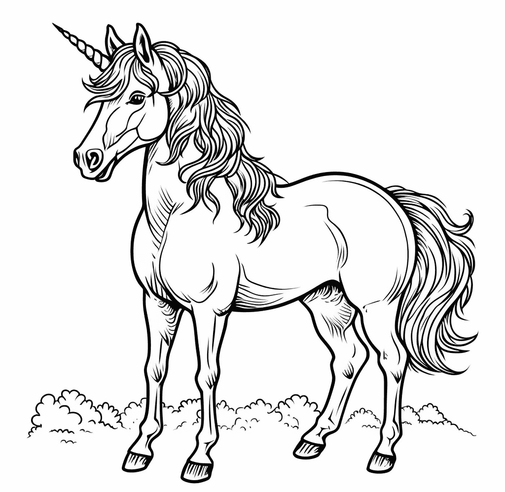 Desenho de Unicórnios para imprimir