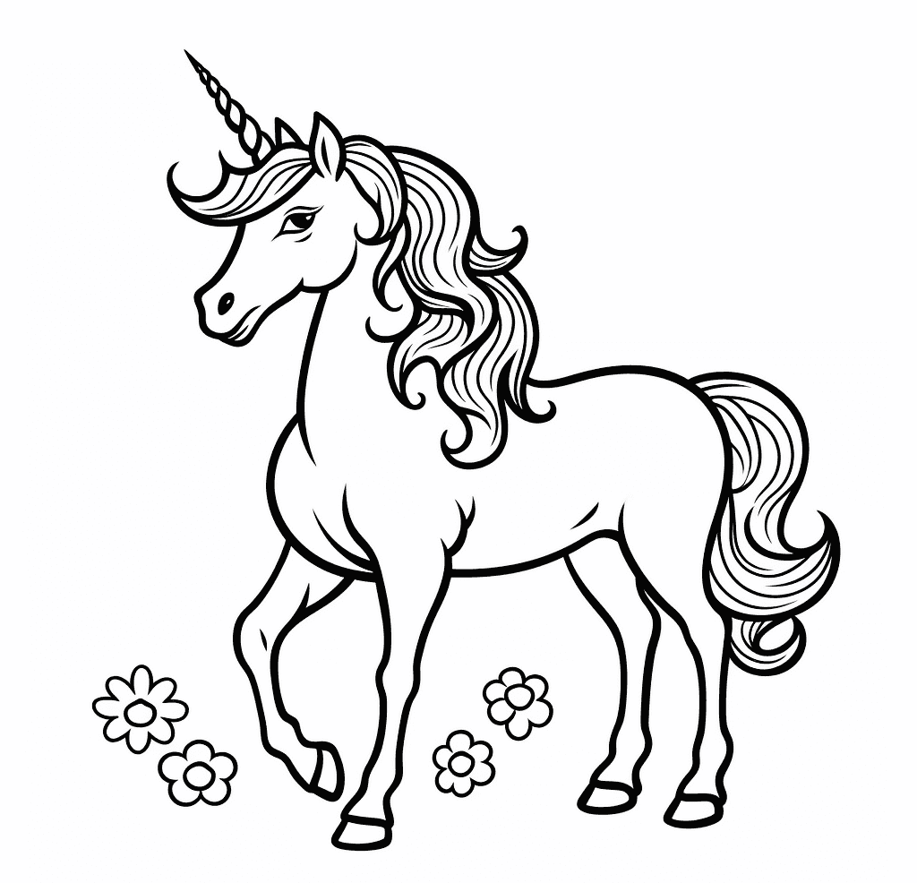Desenho de Unicórnios para imprimir
