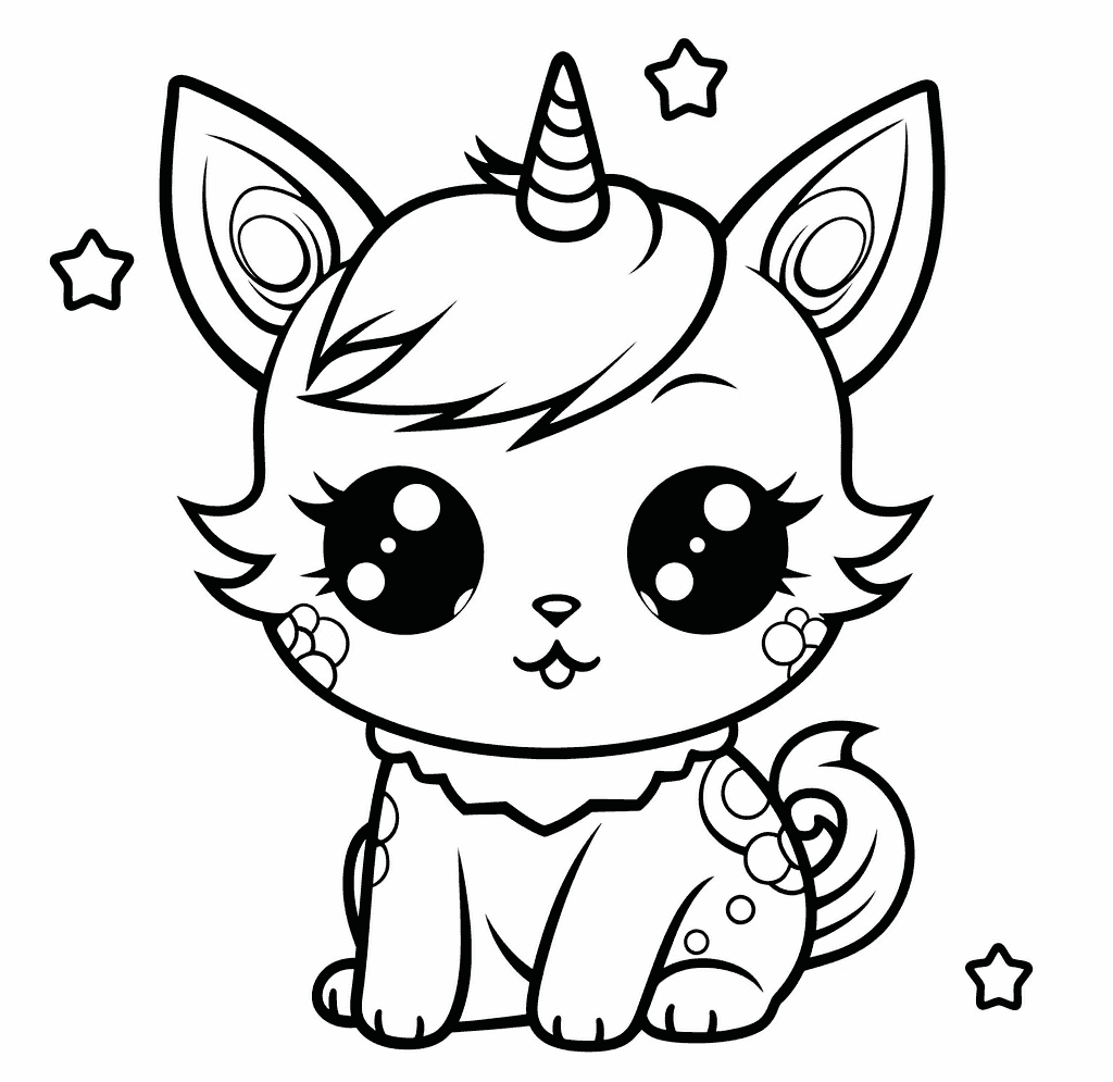 Desenho de Unicórnios para imprimir
