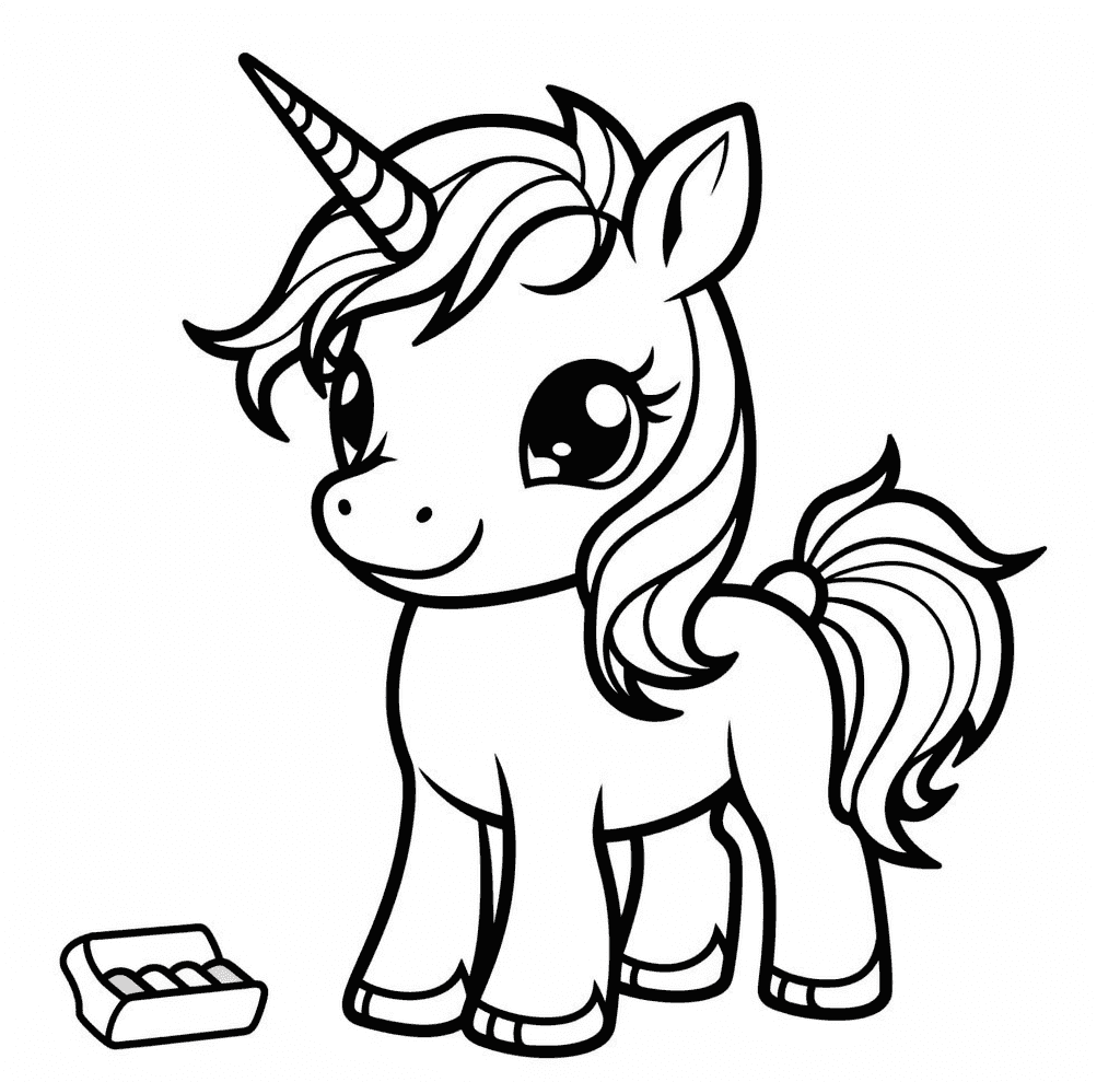 Desenho de Unicórnios para imprimir