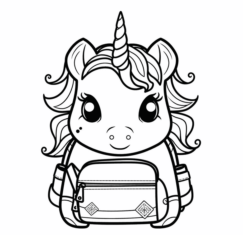 Desenho de Unicórnios para imprimir