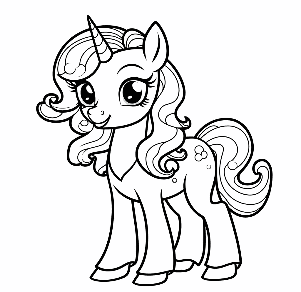 Desenho de Unicórnios para imprimir