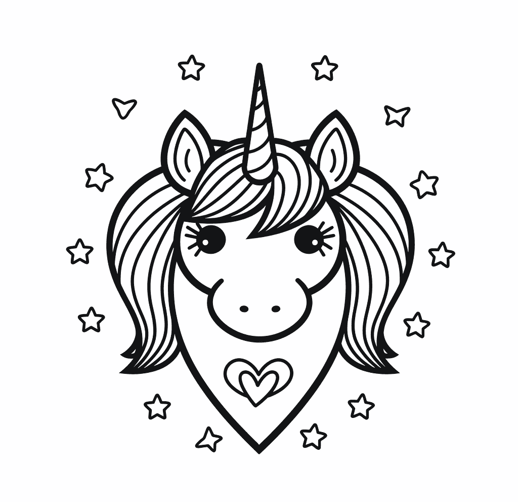 Desenho de Unicórnios para imprimir