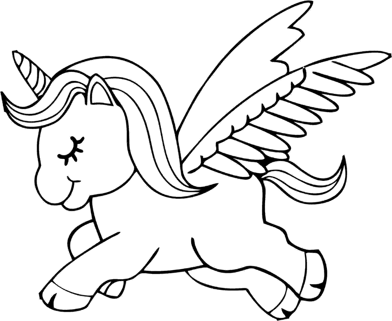 Desenho de Unicórnios para imprimir