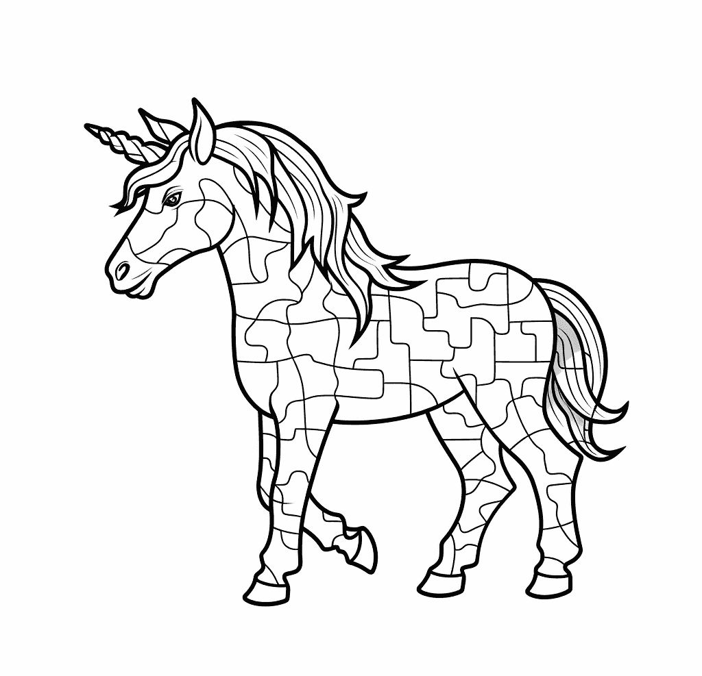 Desenho de Unicórnios para imprimir