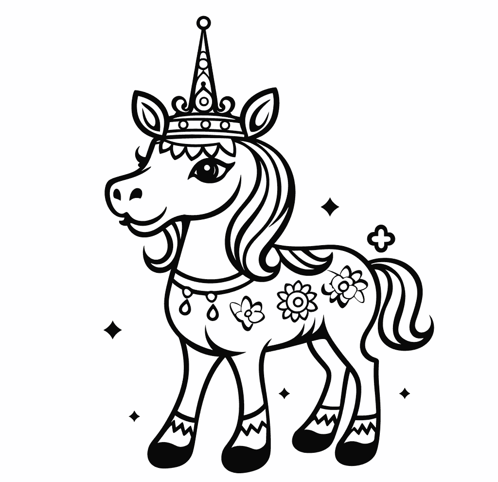 Desenho de Unicórnios para imprimir