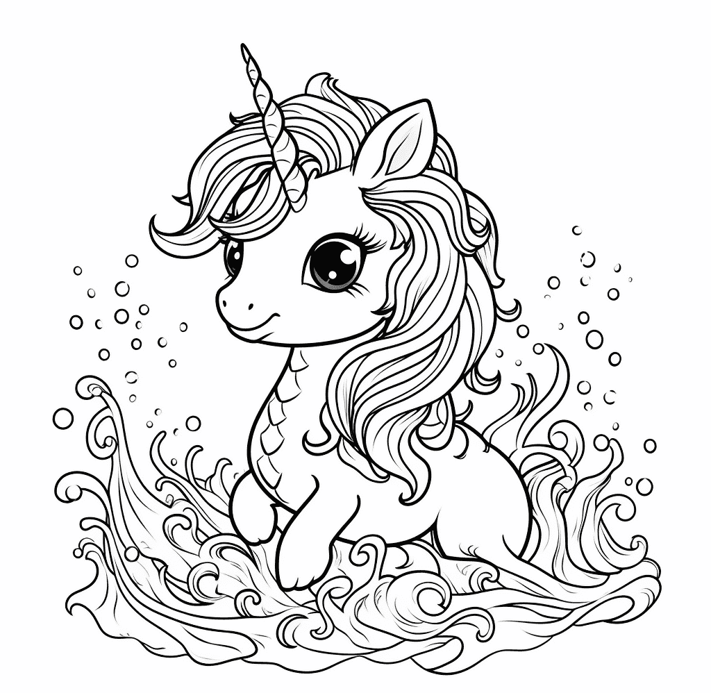 Desenho de Unicórnios para imprimir