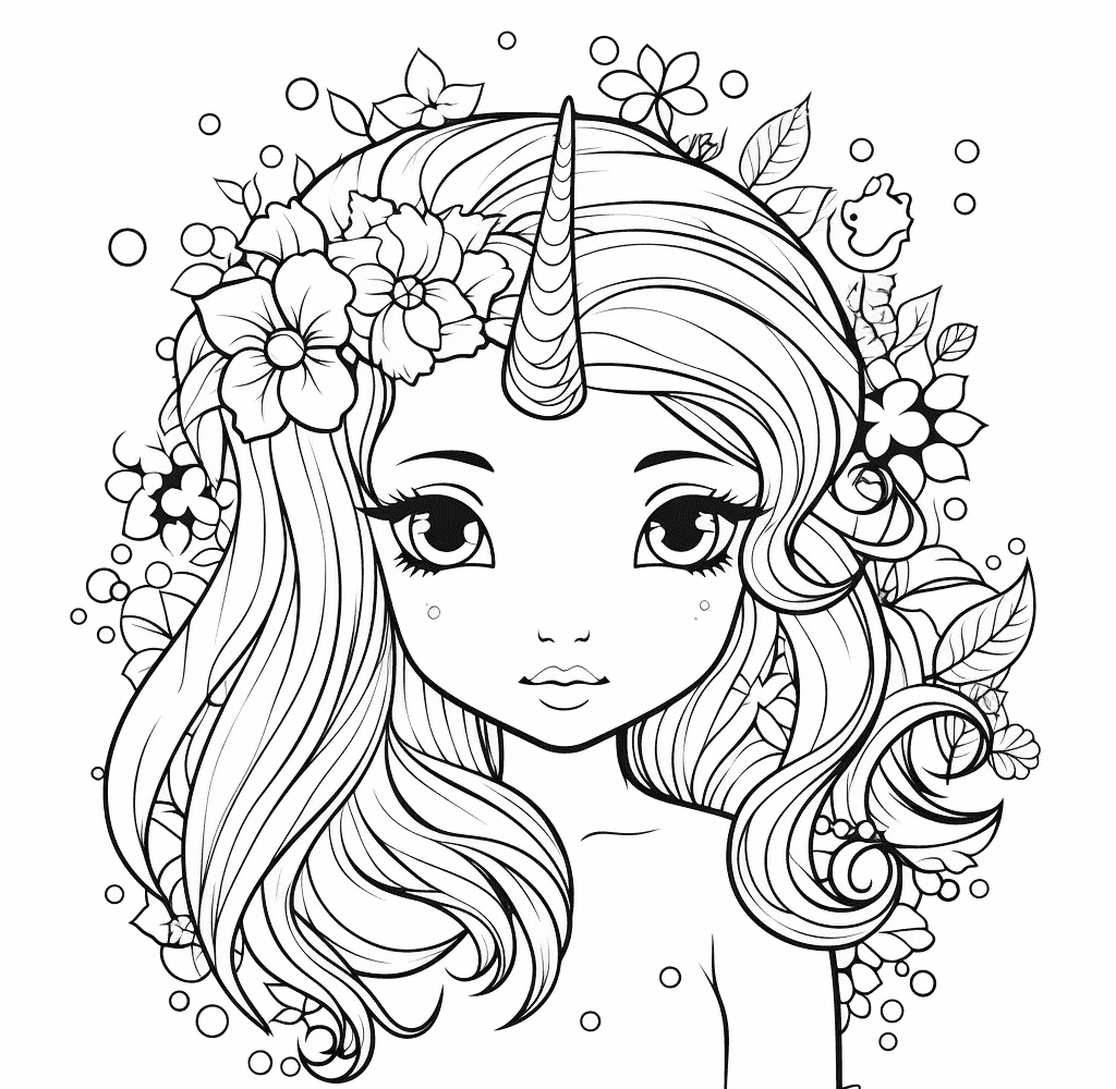 Desenho de Unicórnios para imprimir