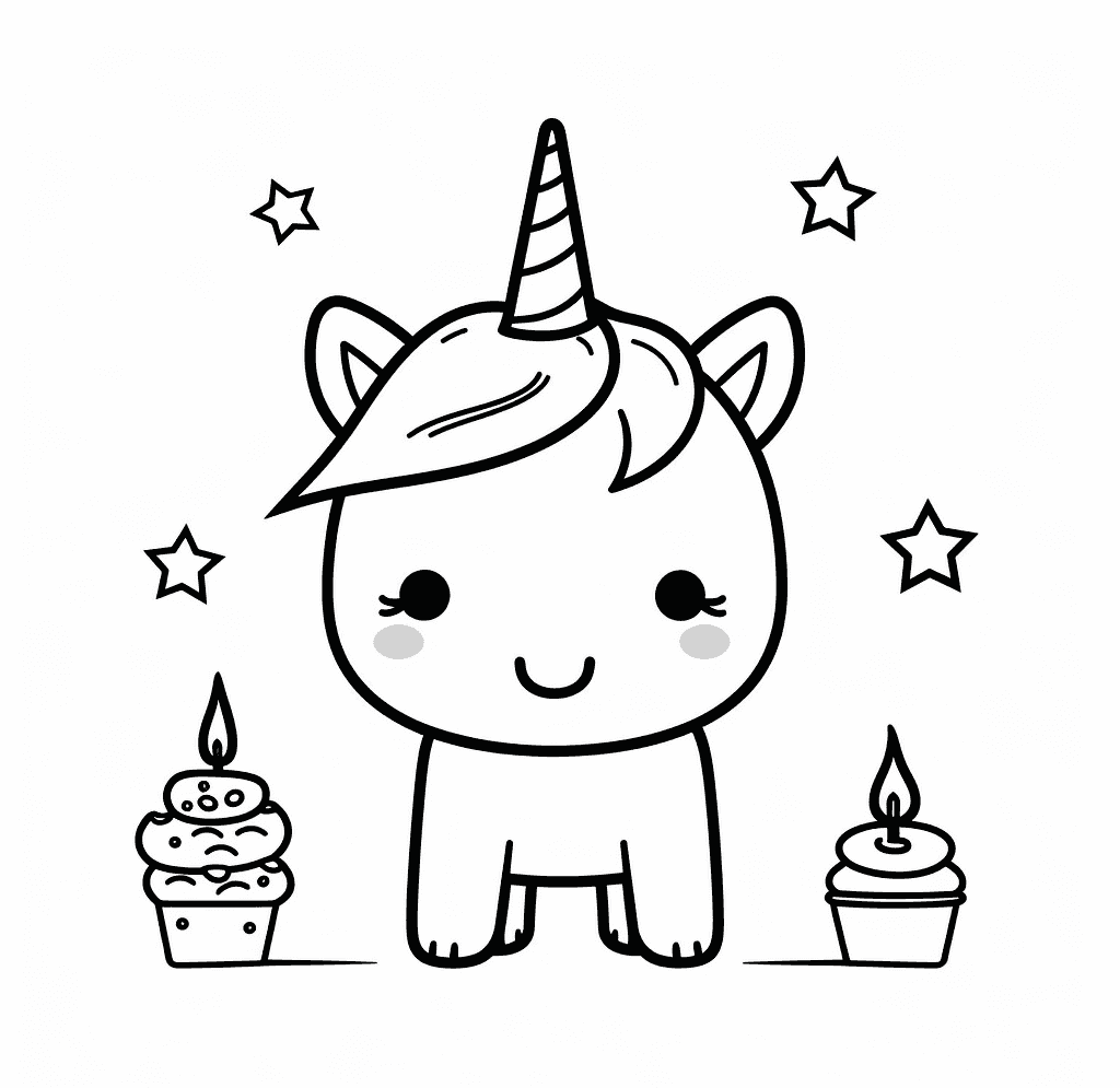 Desenho de Unicórnios para imprimir
