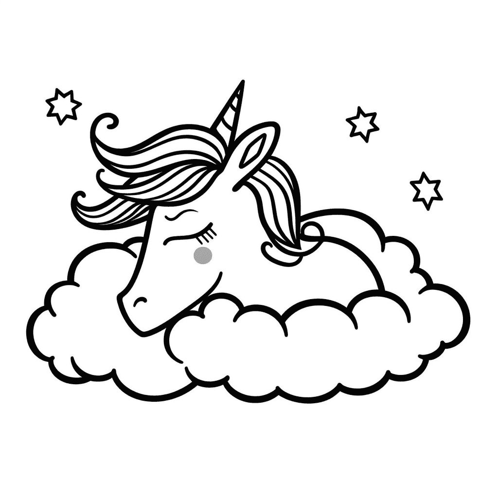 Desenho de Unicórnios para imprimir