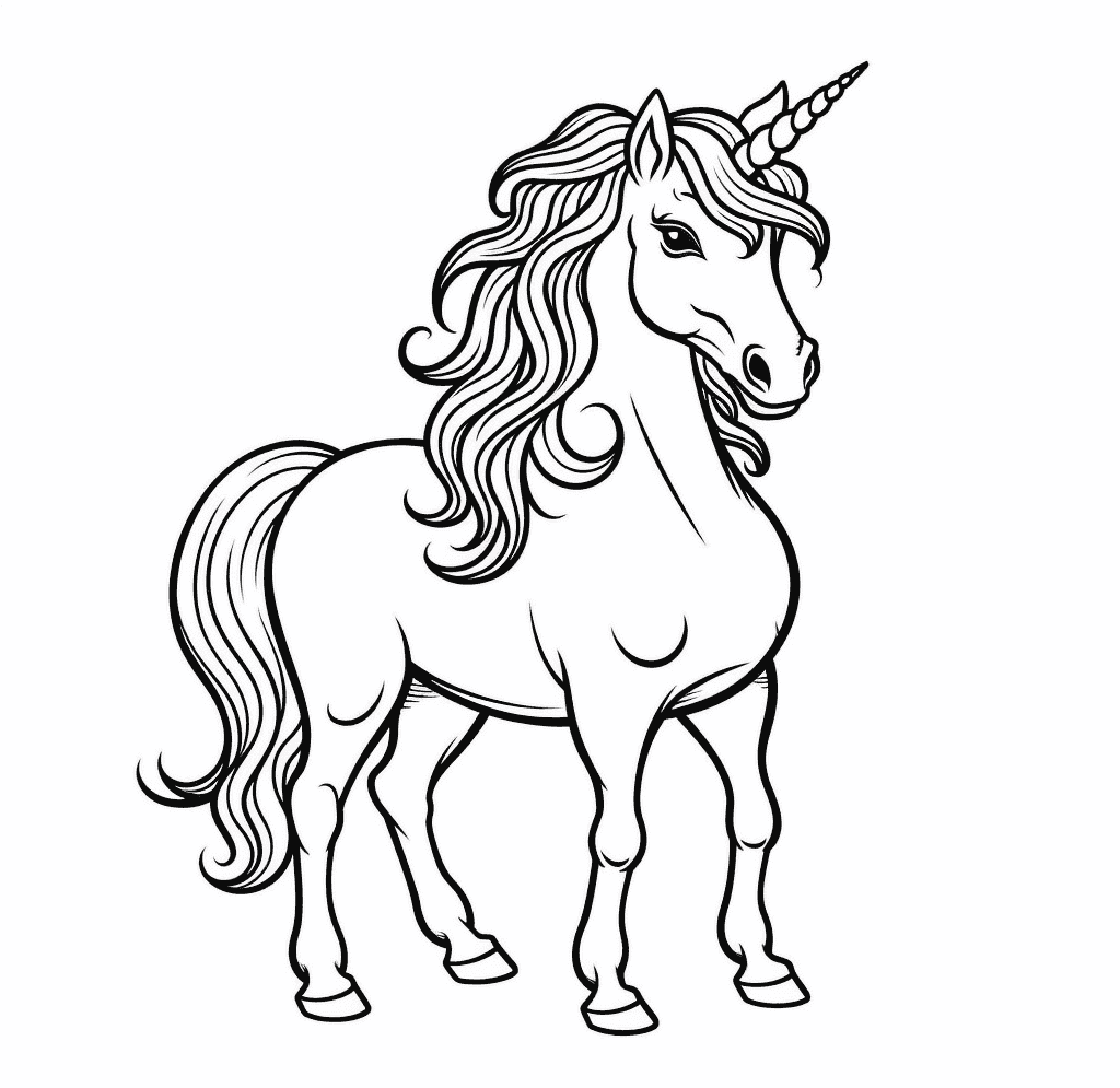 Desenho de Unicórnios para imprimir