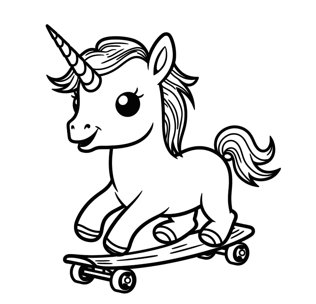 Desenho de Unicórnios para imprimir