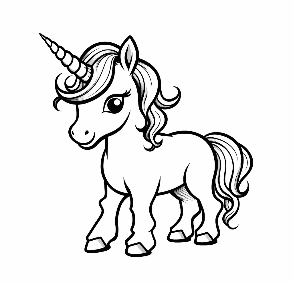 Desenho de Unicórnios para imprimir