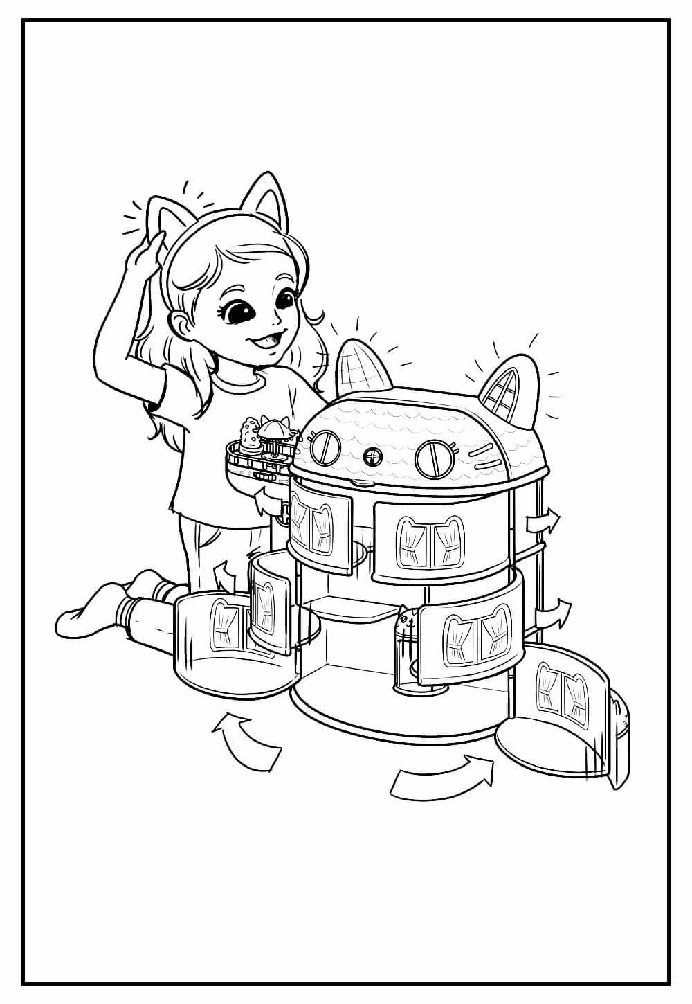 Desenho de A Casa Mágica da Gabby para imprimir