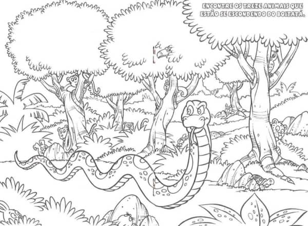 Desenho de Boitatá para imprimir