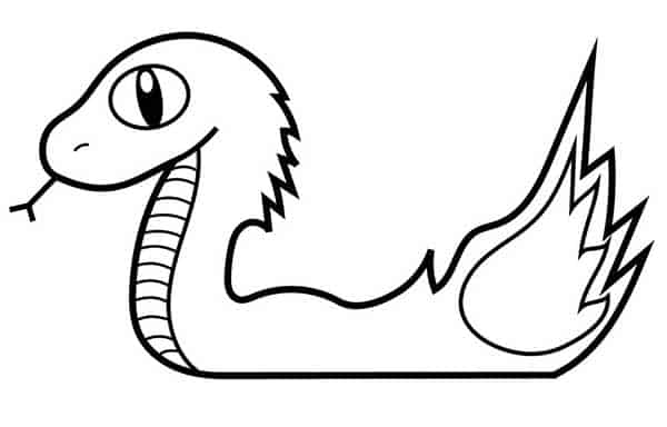 Desenho de Boitatá para imprimir