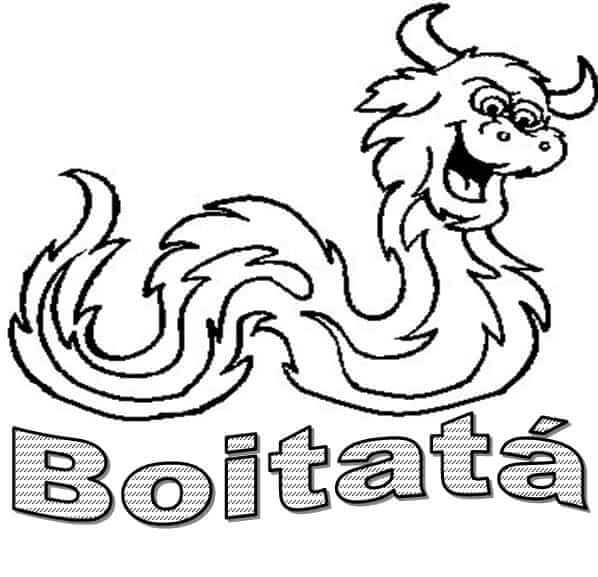 Desenho de Boitatá para imprimir