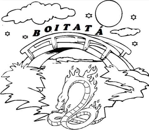 Desenho de Boitatá para imprimir