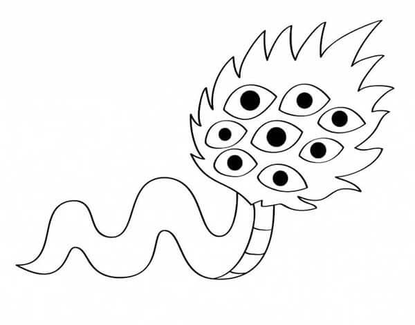 Desenho de Boitatá para imprimir