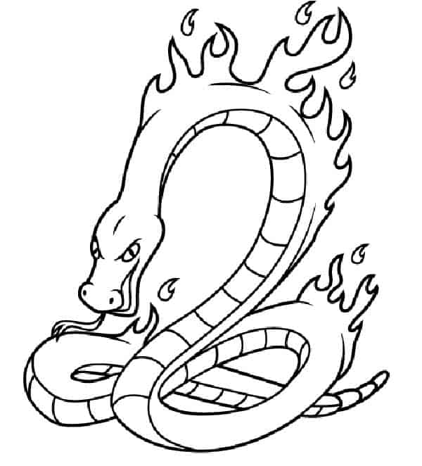 Desenhos de Boitatá para Colorir e Imprimir