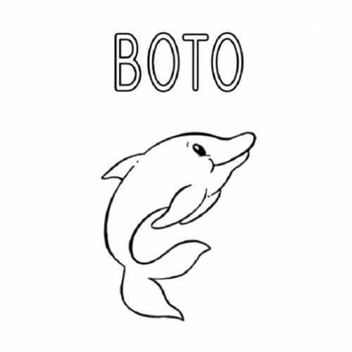 Desenho de Boto-cor-de-rosa para imprimir
