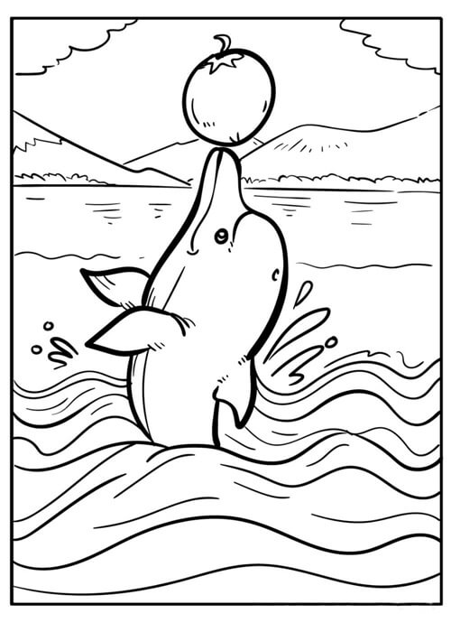 Desenho de Boto-cor-de-rosa para imprimir