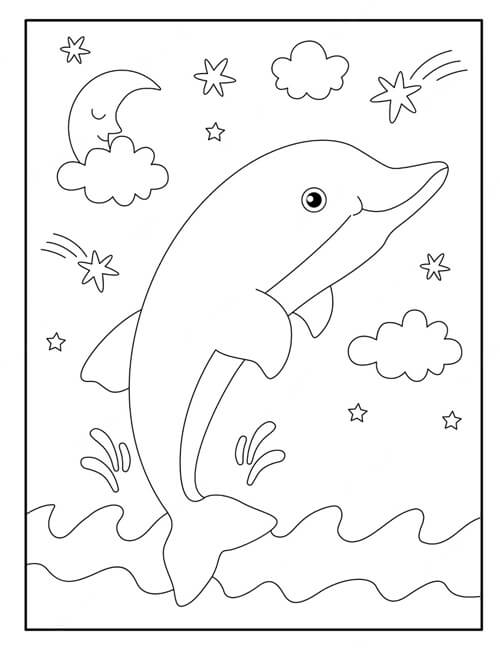 Desenho de Boto-cor-de-rosa para imprimir