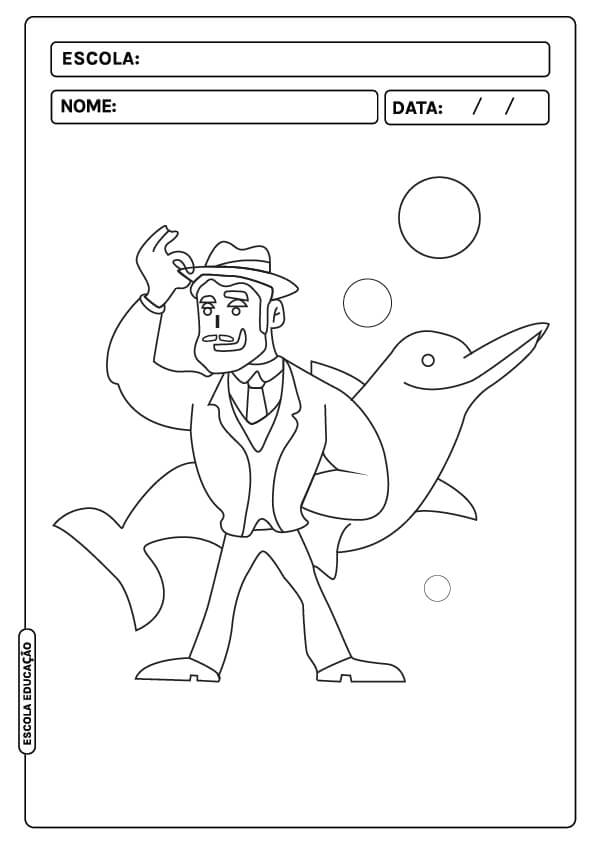 Desenho de Boto-cor-de-rosa para imprimir