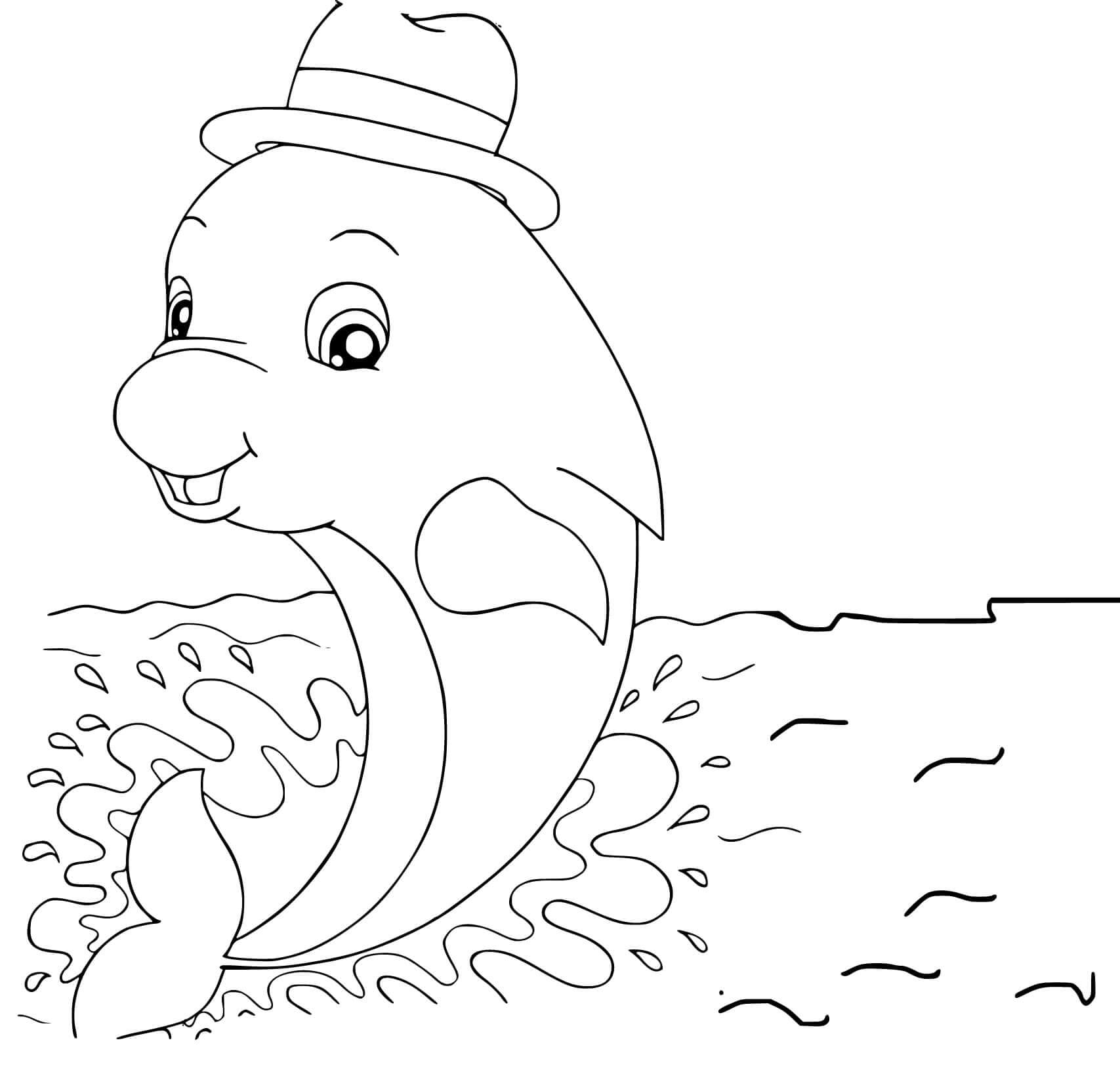 Desenho de Boto-cor-de-rosa para imprimir