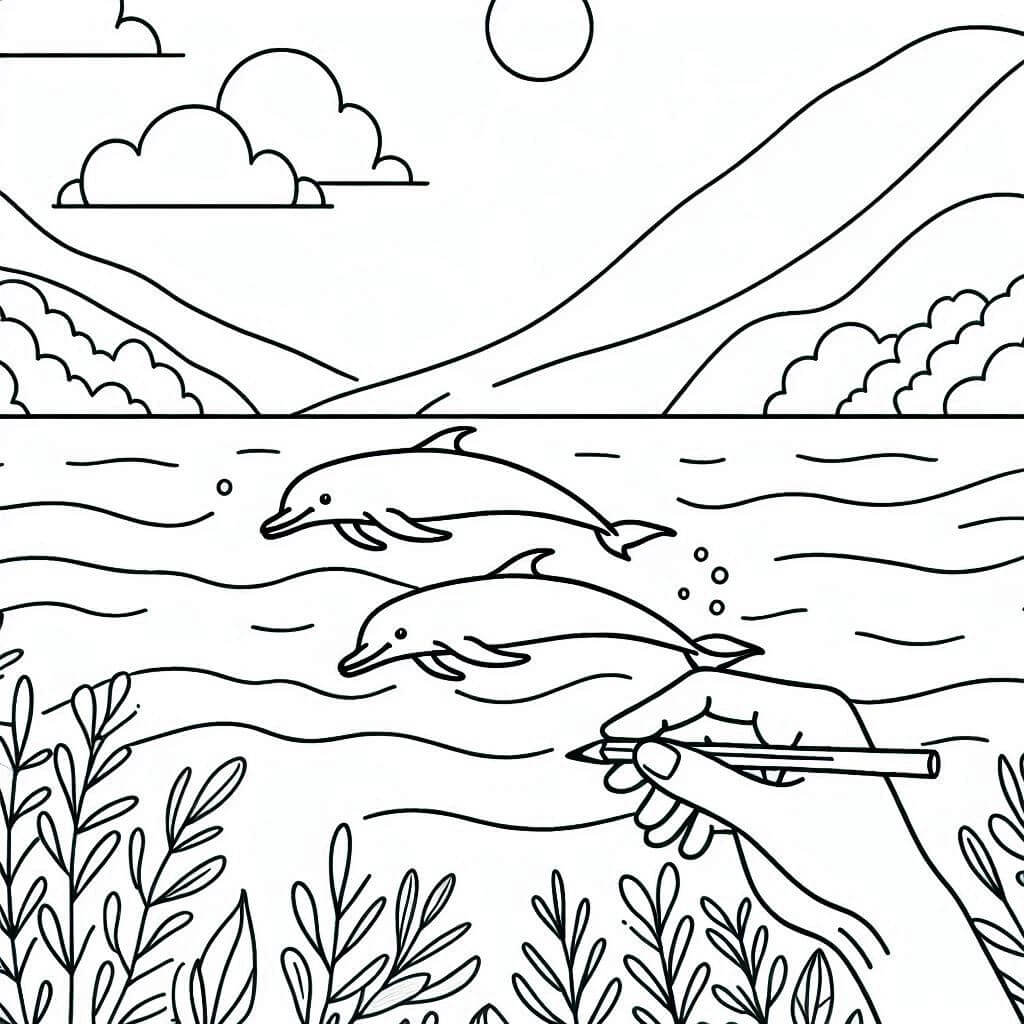 Desenho de Boto-cor-de-rosa para imprimir