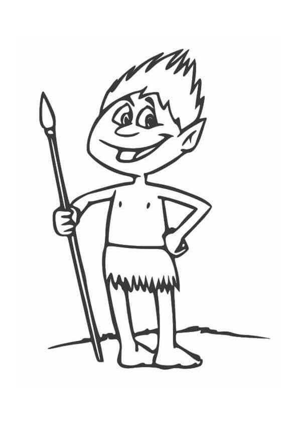 Desenho de Curupira para imprimir