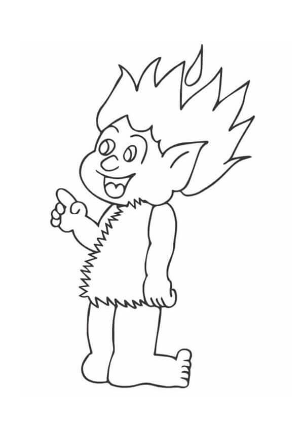 Desenho de Curupira para imprimir