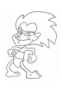 Desenho de Curupira para imprimir