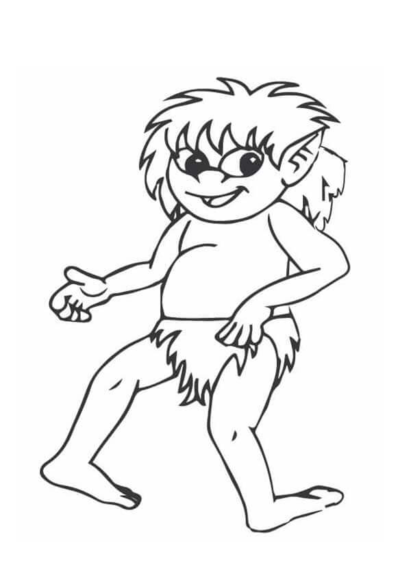 Desenho de Curupira para imprimir
