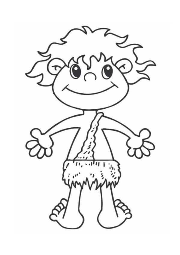 Desenho de Curupira para imprimir