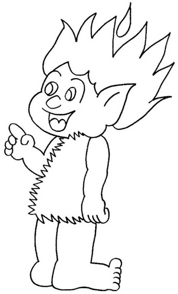 Desenho de Curupira para imprimir