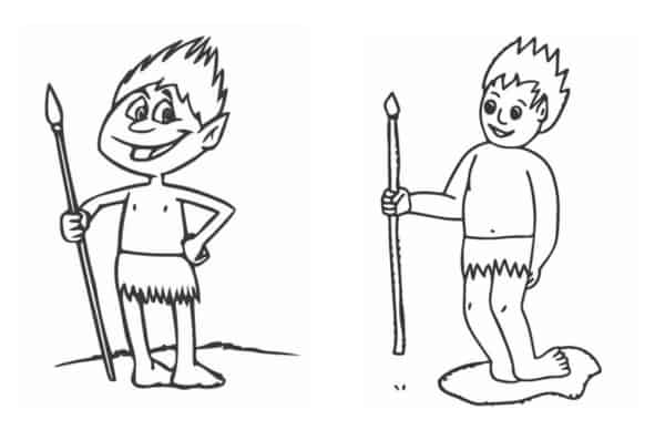Desenho de Curupira para imprimir