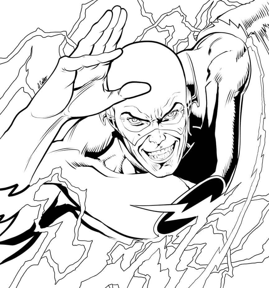 Desenho de Flash para imprimir