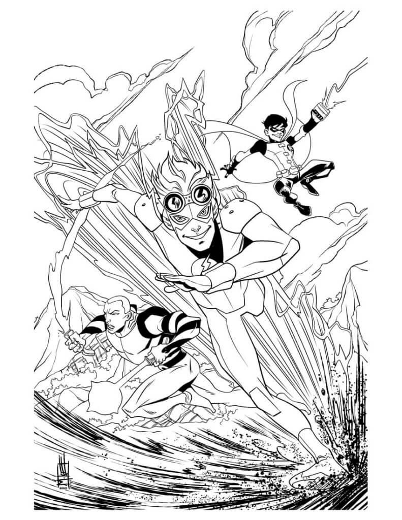 Desenho de Flash para imprimir