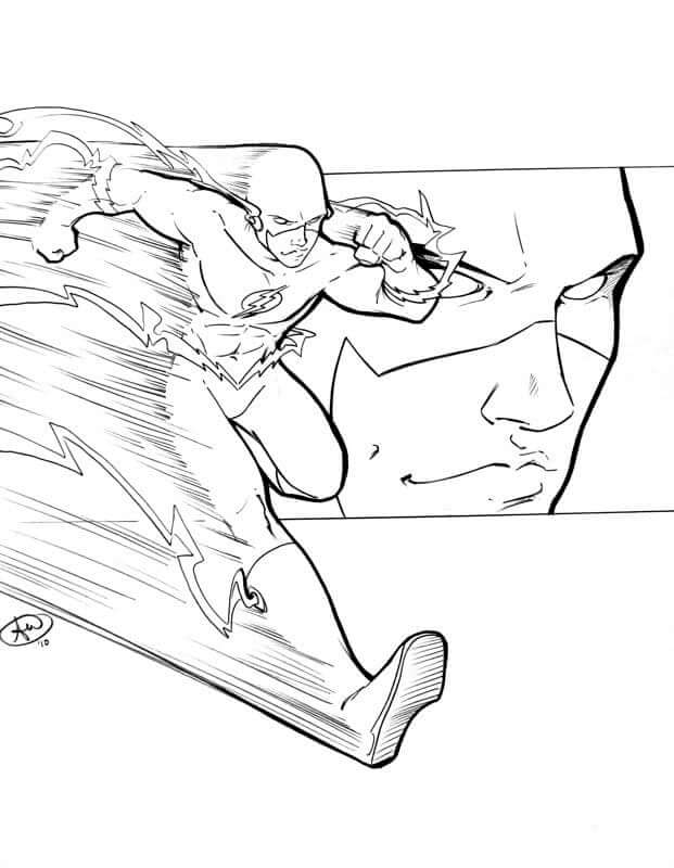 Desenho de Flash para imprimir