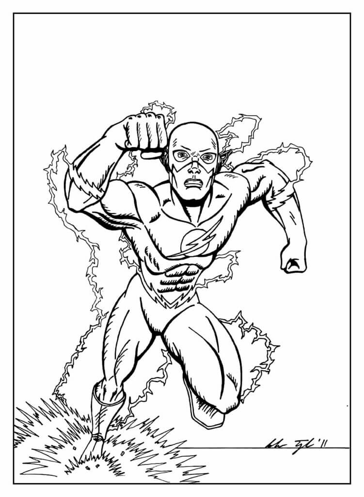 Desenho de Flash para imprimir